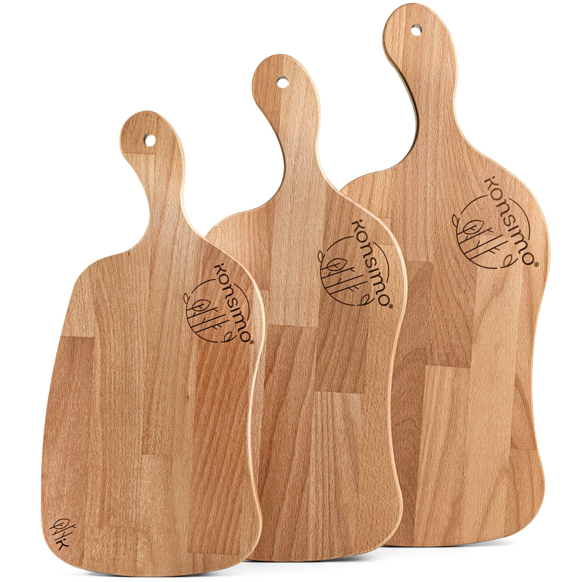 SCHNEIDEBRETT Holz Buche geölt LIVO 3-tlg - Buchefarben, Holz (23/49cm) - KONSIMO®