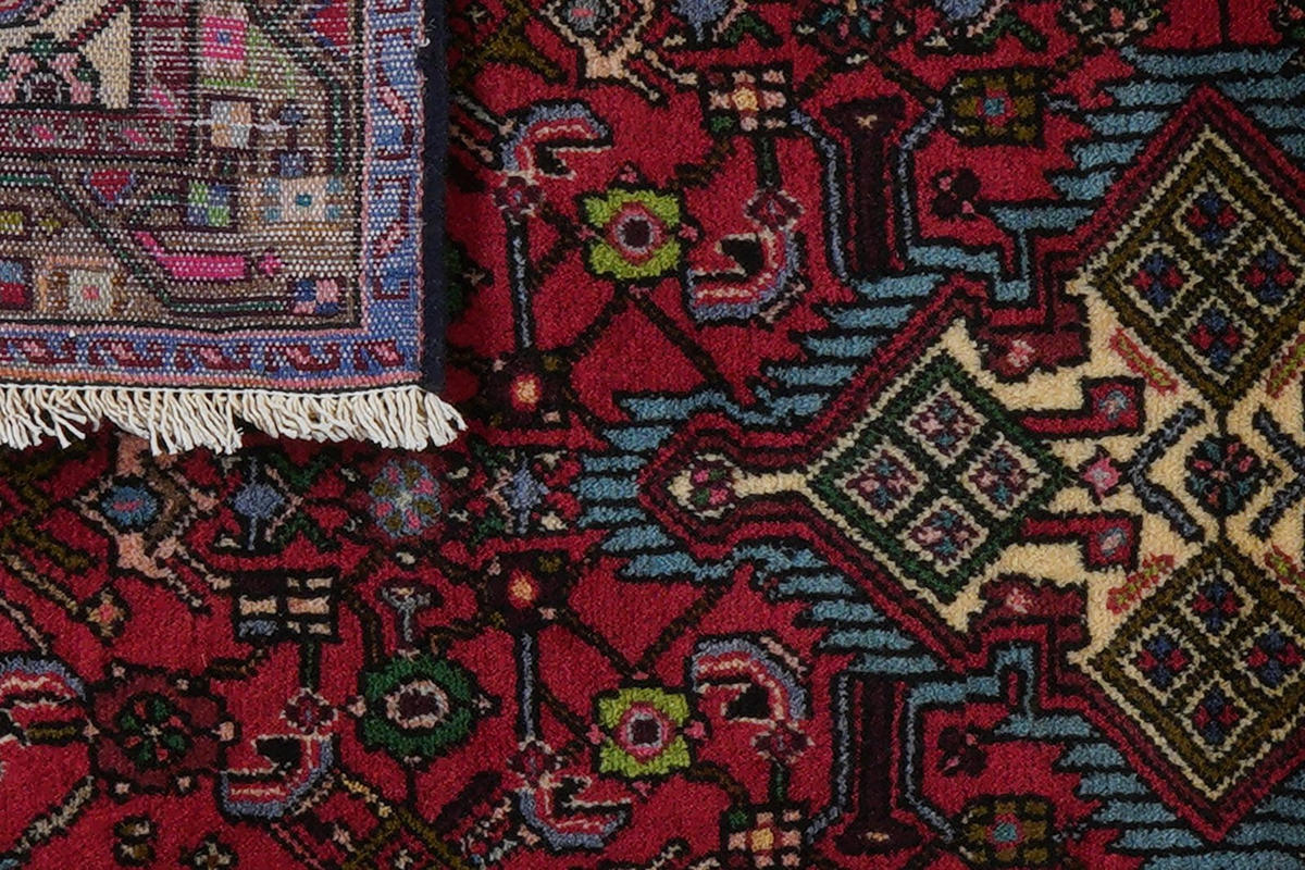 ORIENTTEPPICH handgeknüpft Assadabad Rot 131/77 cm Schurwolle - Rot, Textil (77/131cm) - Looma
