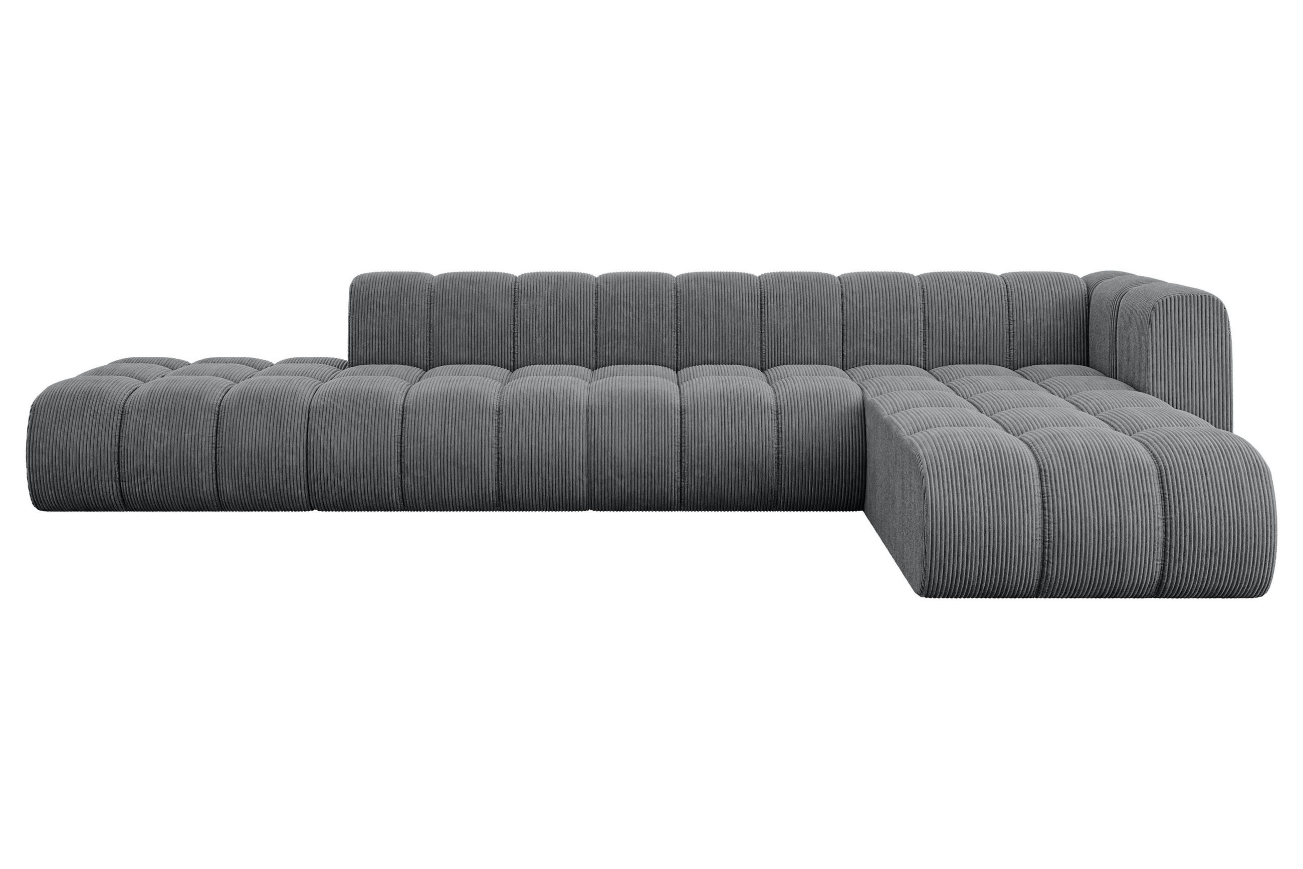 Altdecor Ecksofa Dunkelgrau 387x177 cm