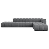 ECKSOFA modulares Sofa Zuvon-L2 - 387x177x70 cm Dunkelgrau - Dunkelgrau, Holzwerkstoff/Textil (387/177cm) - ALTDECOR