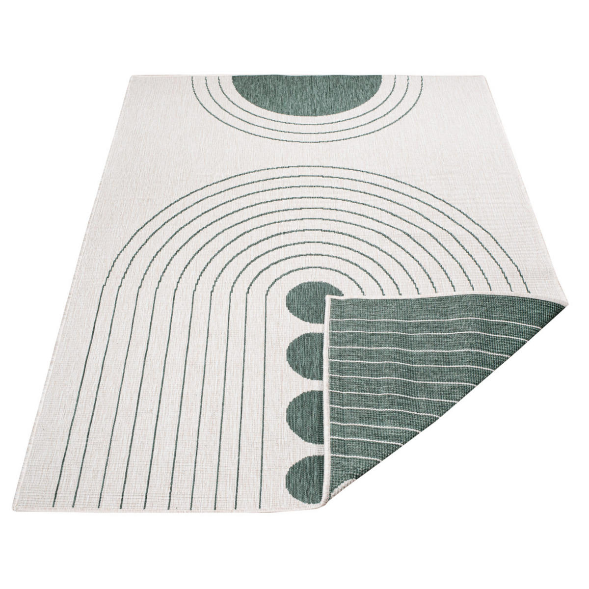 OUTDOOR-TEPPICH DuoRug 5739 Grün 200x290 cm - Grün, Textil (200/290cm) - carpet city