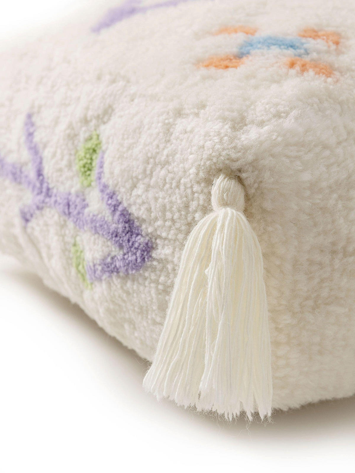 WOLL-POUF handgefertigt Malika Multicolor 55x55x20 cm - Multicolor, Textil (55/20/55cm) - Lytte