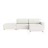 ECKSOFA Lummo Re mit Schlaffunktion, Cremeweiß - Weiß, Textil (323/185cm) - Fedve