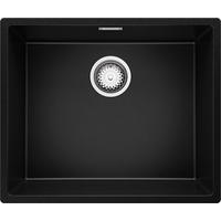 SPÜLBECKEN London Slim, 2-er set Schwarz 56/47 cm 1 Becken + Ablauf-Set ab 60er Unterschrank - Chromfarben/Schwarz, Kunststoff (56/20/47cm) - Primagran