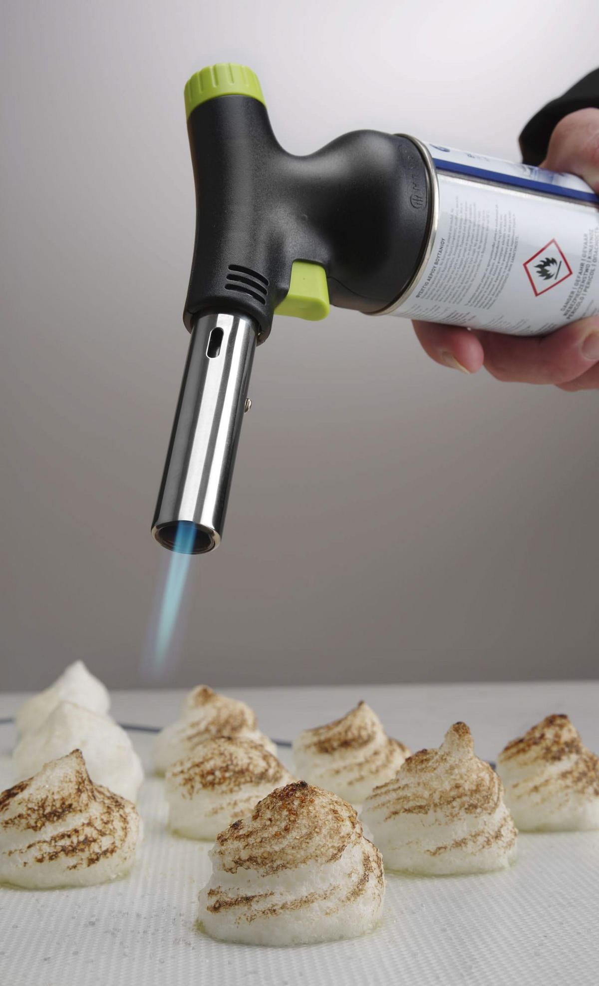 CREME BRULEE BRENNER / Kochbrenner - mit Gaskartusche - Jet - Schwarz, Kunststoff (2/26/7cm) - Hendi