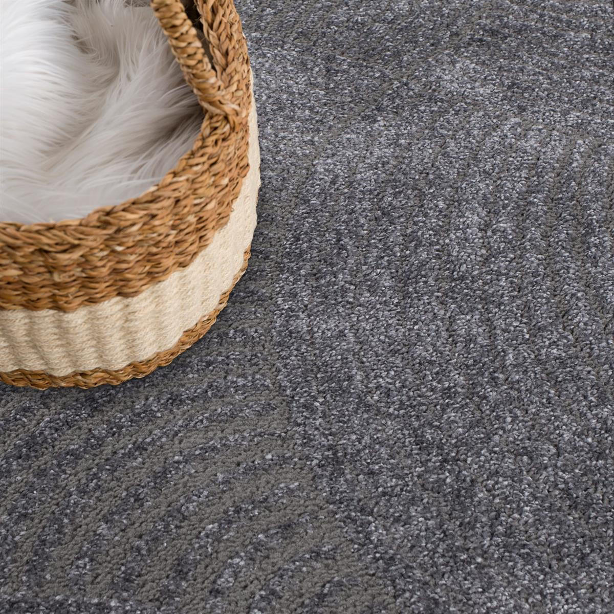 KURZFLOR-TEPPICH Fancy 904 Grau 80x300 cm - Anthrazit/Grau, Textil (80/300cm) - carpet city