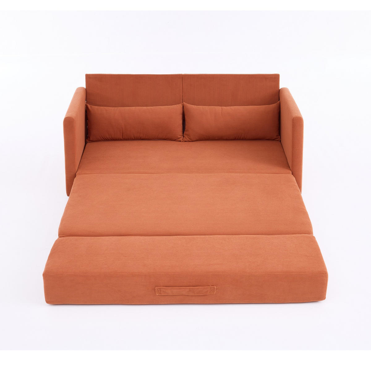 SCHLAFSOFA 2-Sitzer Sofa mit Schlaffunktion,klappbar,Orange - Orange, Textil (165/82/92cm) - LVHOM