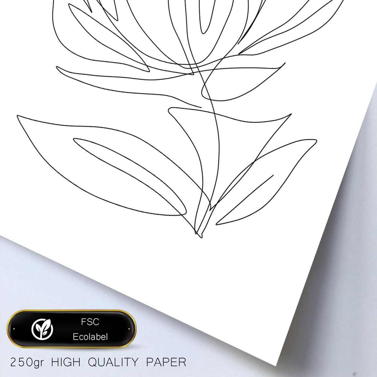 POSTER Set Mit 6 Fairer Fiore In Blume Zusammenfassung Ästhetische Dekorative Gemälde Für Ihr Wohnzimmer Zuhause A3 & A4 Rahmen Aus Hellem Holz - Beige, Papier (29/3cm) - Nacnic