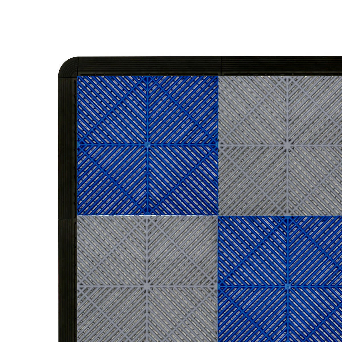 GARAGENBODENFLIESEN Belüftete mit Kanten – 60 Grau und 60 Blau - Grau, Kunststoff (40/1.8/40cm)