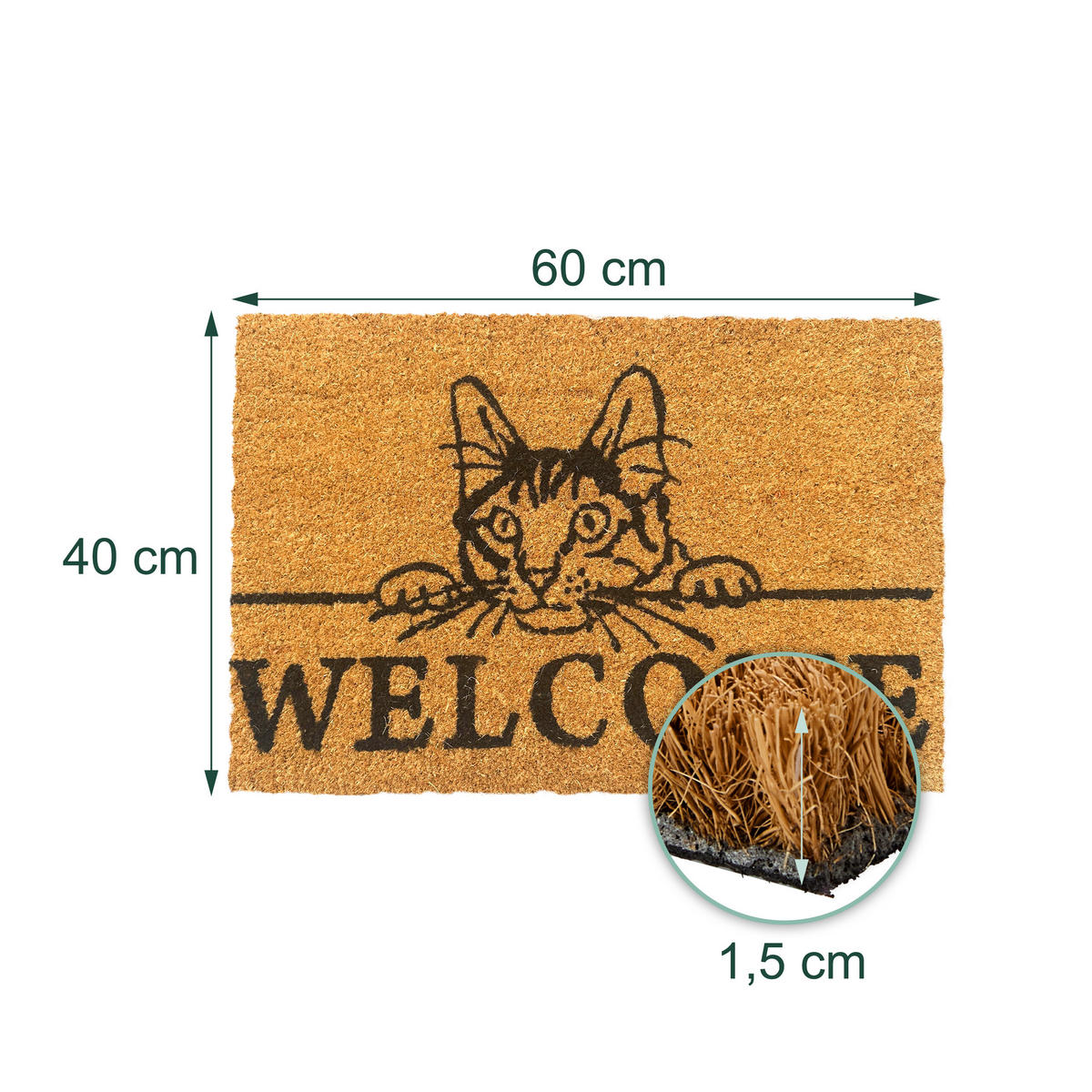 ROHOŽ - viacfarebná, textil/plast (60/40cm) - Relaxdays