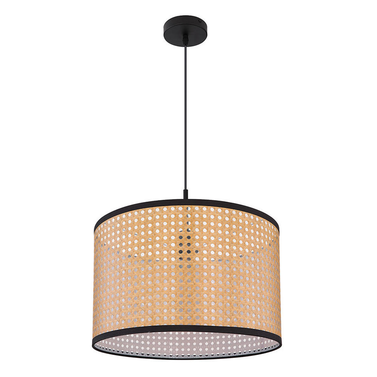 HÄNGELEUCHTE Bambus-Optik Braun Natur - Braun, Metall (45/45/140cm) - Globo Lighting