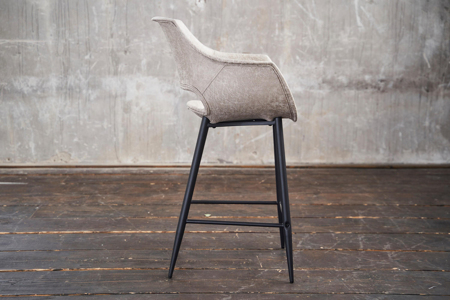 BARHOCKER ZAJA Weiß Microfaser - Weiß, Textil (57/114/59cm) - KAWOLA