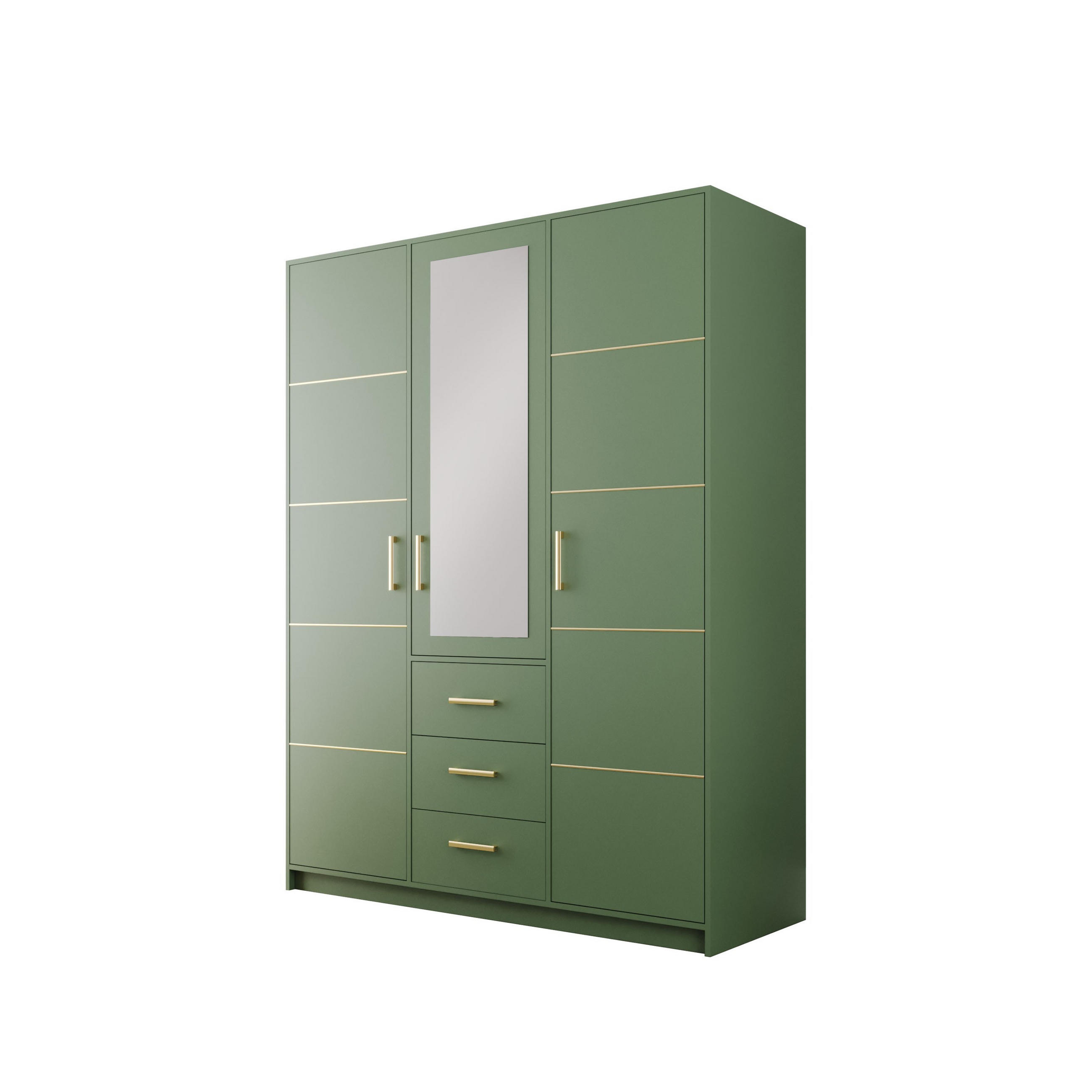 Masseno Drehtürenschrank Grün 147x200x57.5 cm