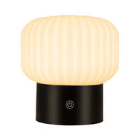 LED TISCHLAMPE Glowvyn 16/15.5/8.7 cm - Weiß, Glas (16/15.5/8.7cm) - ZMH