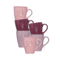 HENKELBECHER Flower rot 360 ml 6er Set - Rot, Keramik (0.36L) - Ritzenhoff Breker