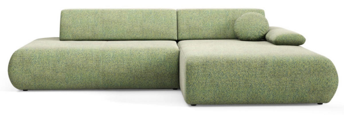 ECKSOFA Grün PENTI Ausziehbar Mit Bettkasten Rechts - Grün, Textil (173.5/286cm) - Sepro Meble