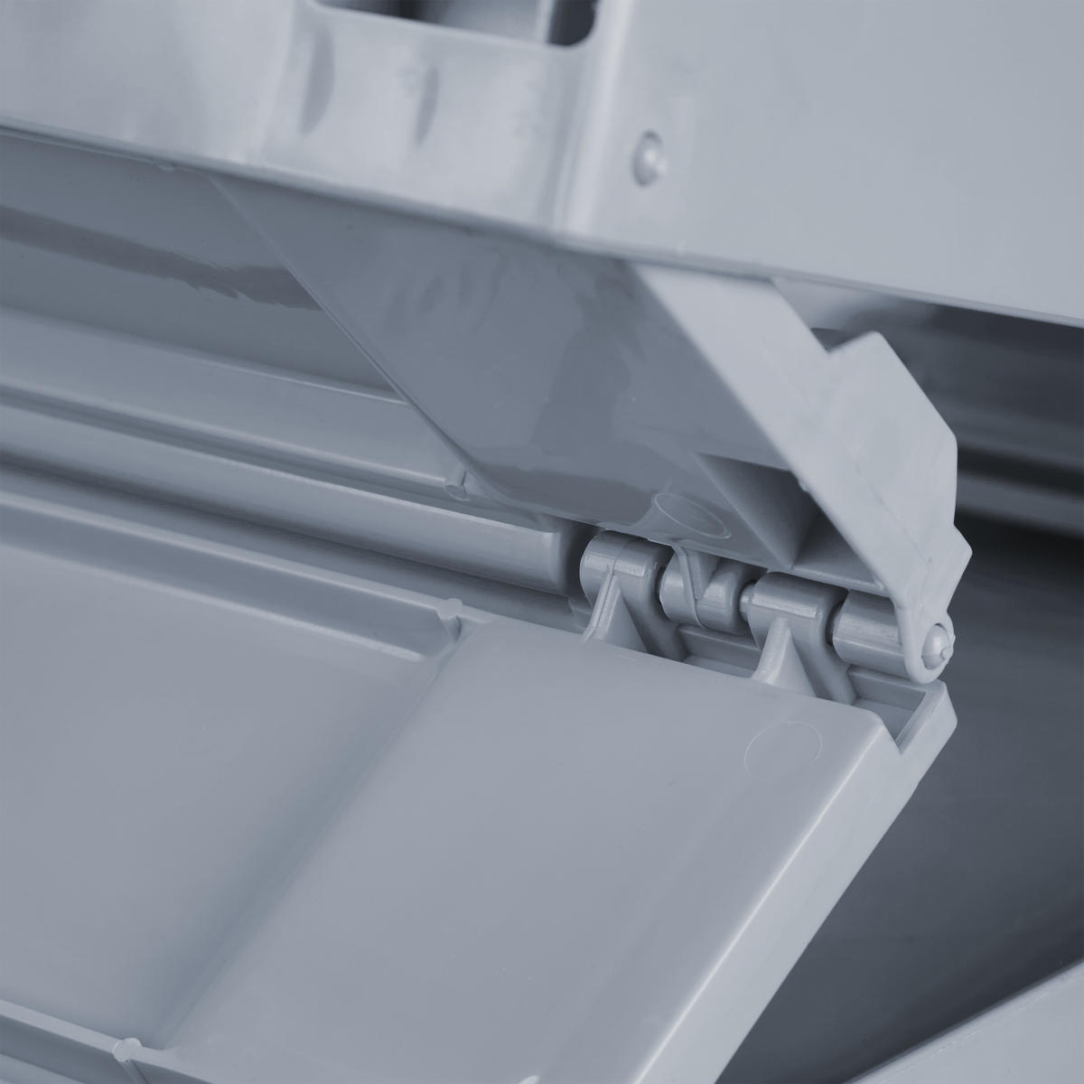 KLAPPBOX - Grau, Kunststoff (58.5/31.5/40cm) - Relaxdays