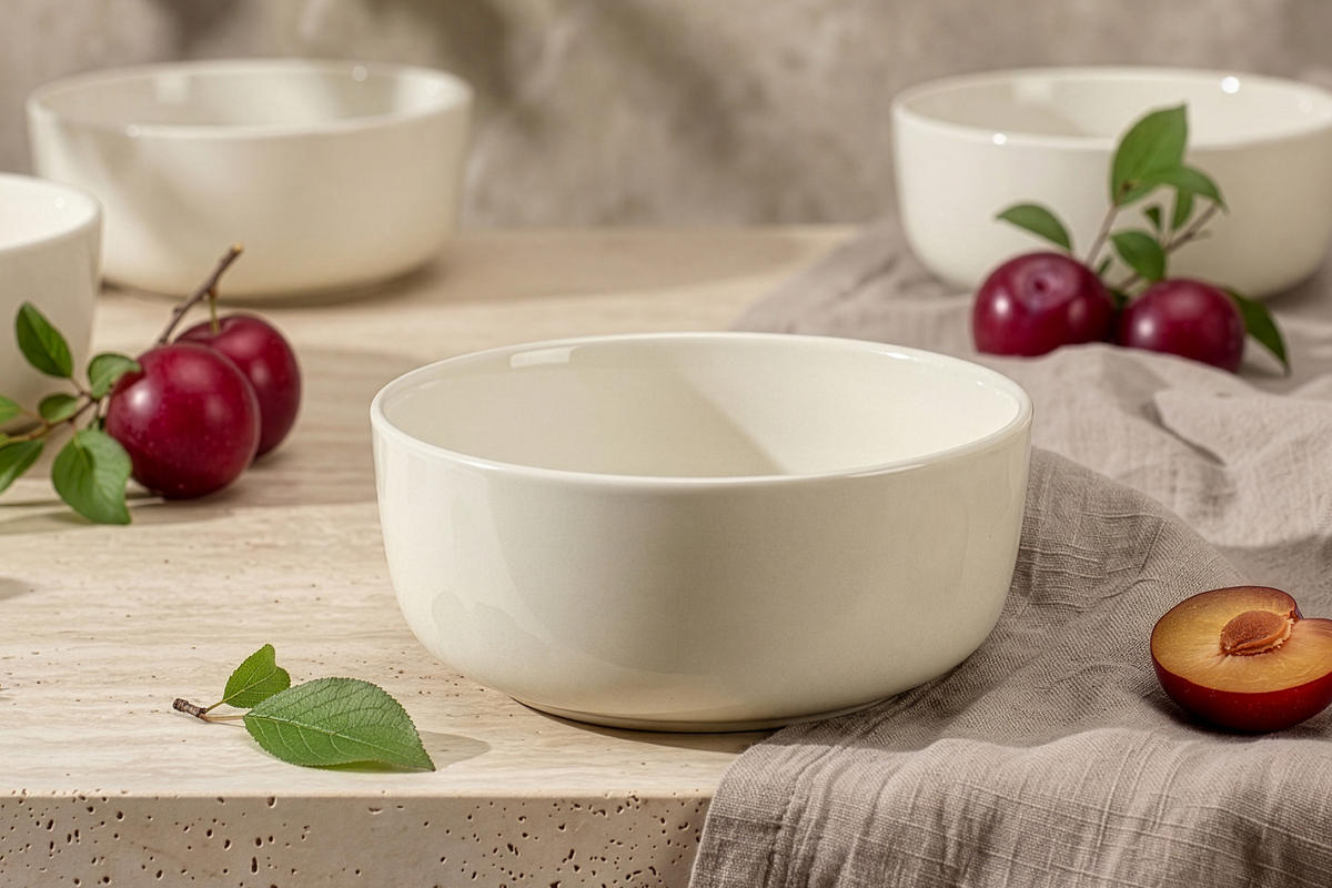 SCHÜSSEL-SET VICTO 6 Personen 6-tlg - Beige, Keramik - KONSIMO®
