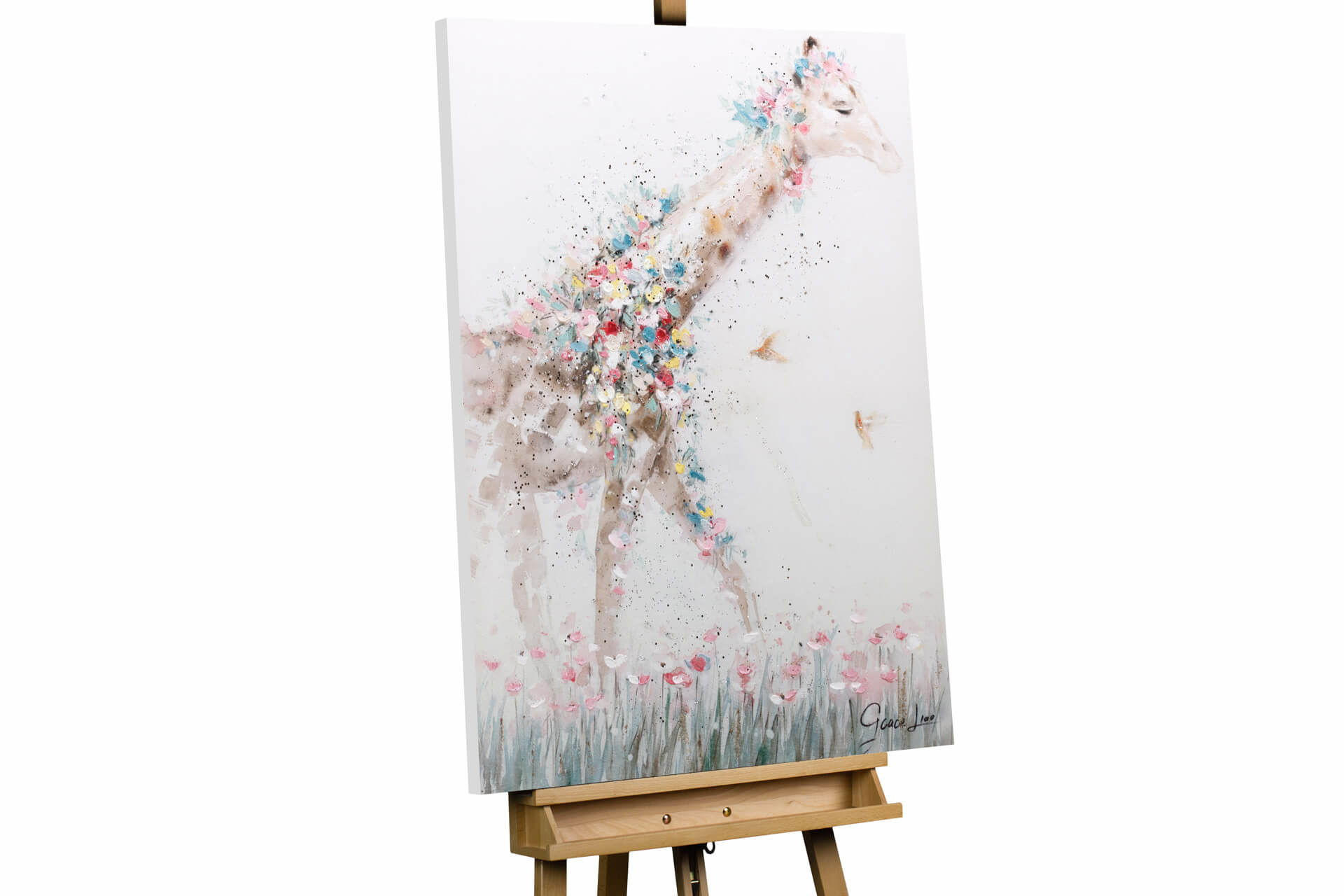 ACRYLBILD HANDGEMALT 75/100 cm - Taupe/Beige, Holz/Textil (1.64/100cm) - KUNSTLOFT