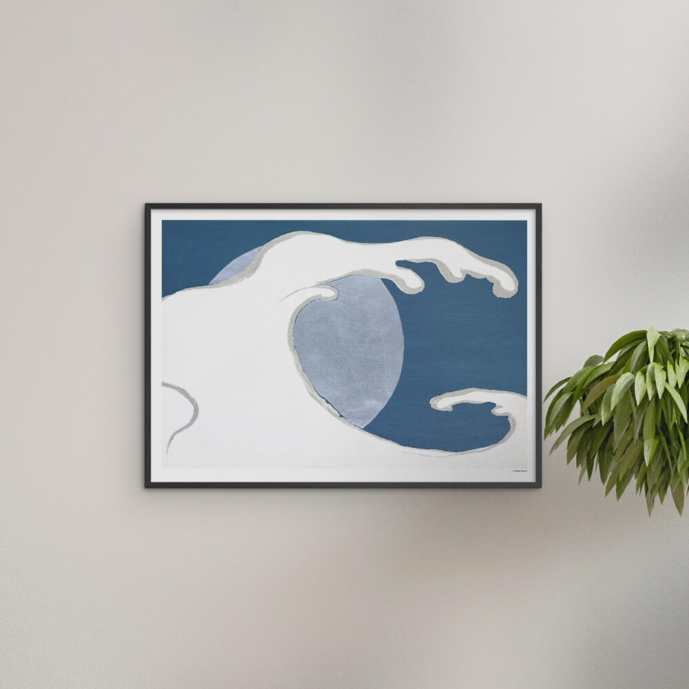 POSTER mit Rahmen Arch Atelier - La Collection Japonaise - 07 - Blau/Schwarz, Holz/Papier (30/40cm) - Poster&Frame