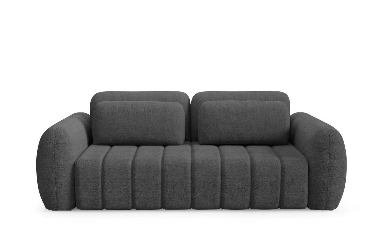 SCHLAFSOFA mit Bettkasten Premium Grau - Schwarz/Grau, Holz/Holzwerkstoff (266/95/110cm) - Furnisell