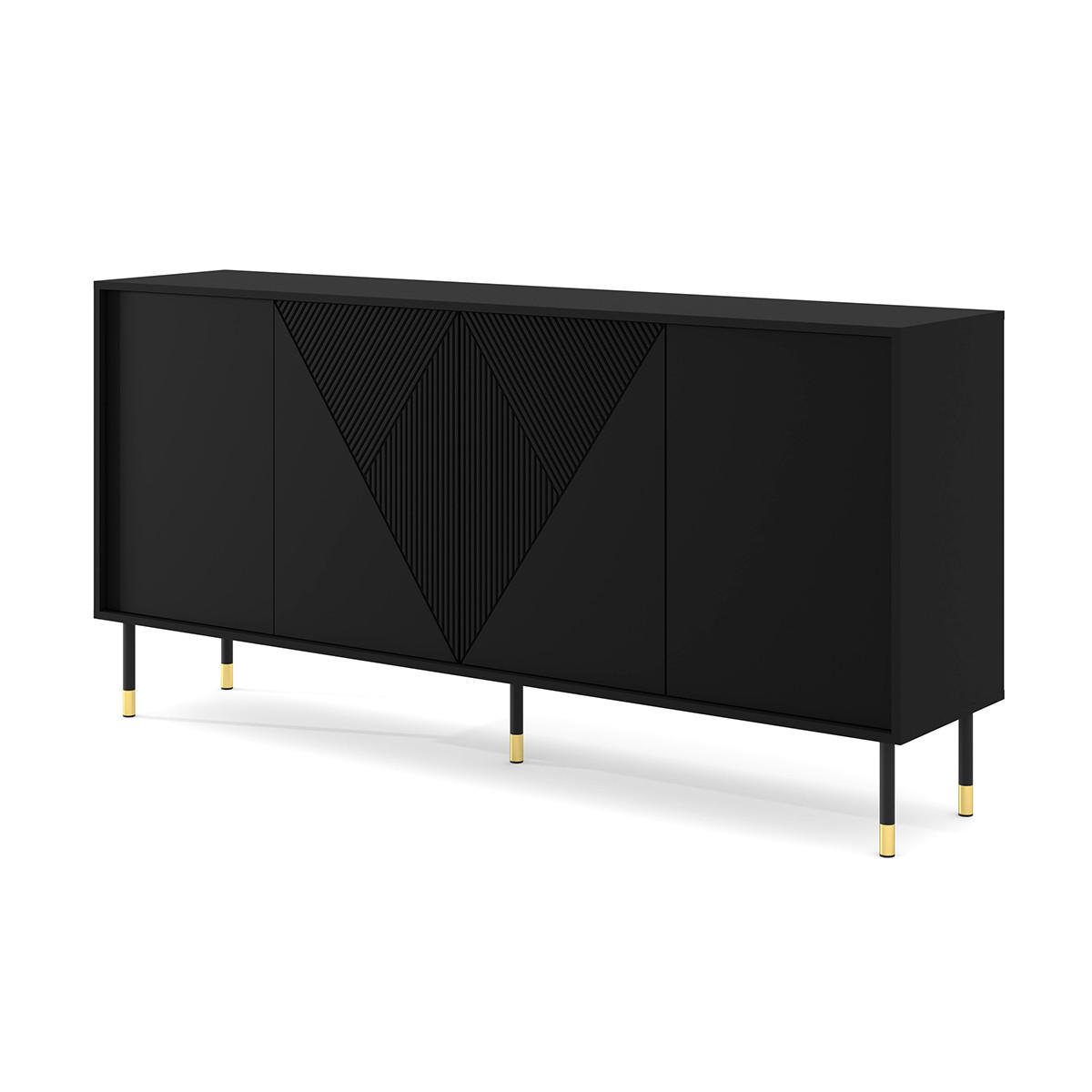 SIDEBOARD Aglaé Černá - černá, kompozitní dřevo (180/88/40cm) - Petits-meubles