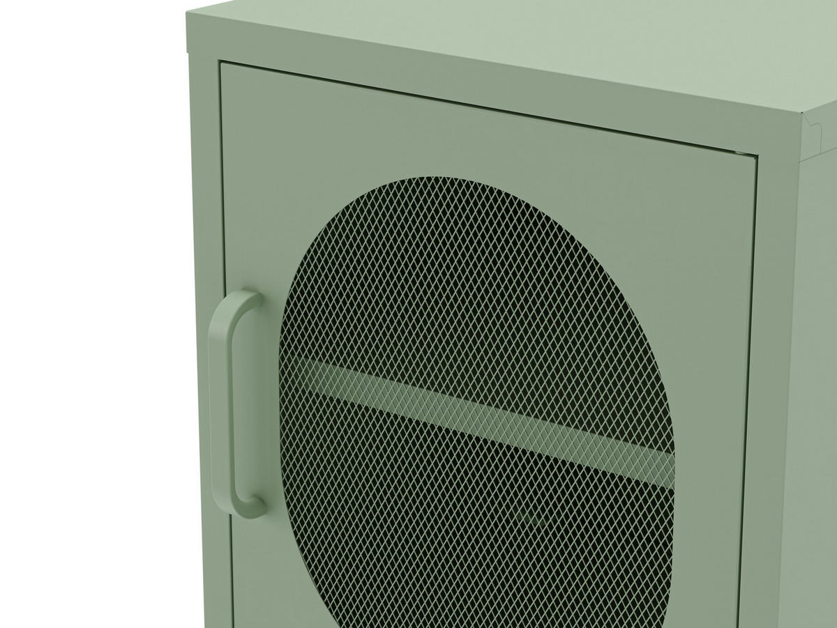 NACHTTISCH Diora Grün 40/35/60 cm - Grün, Metall (35/60/40cm) - Drawer