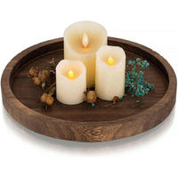 HOLZTABLETT rund 30 cm - Braun, Holz (30/4/30cm)