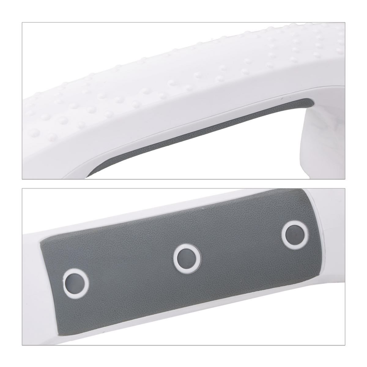 HALTEGRIFF Saugnapf - Weiß, Kunststoff (10.5/40/10cm) - Relaxdays