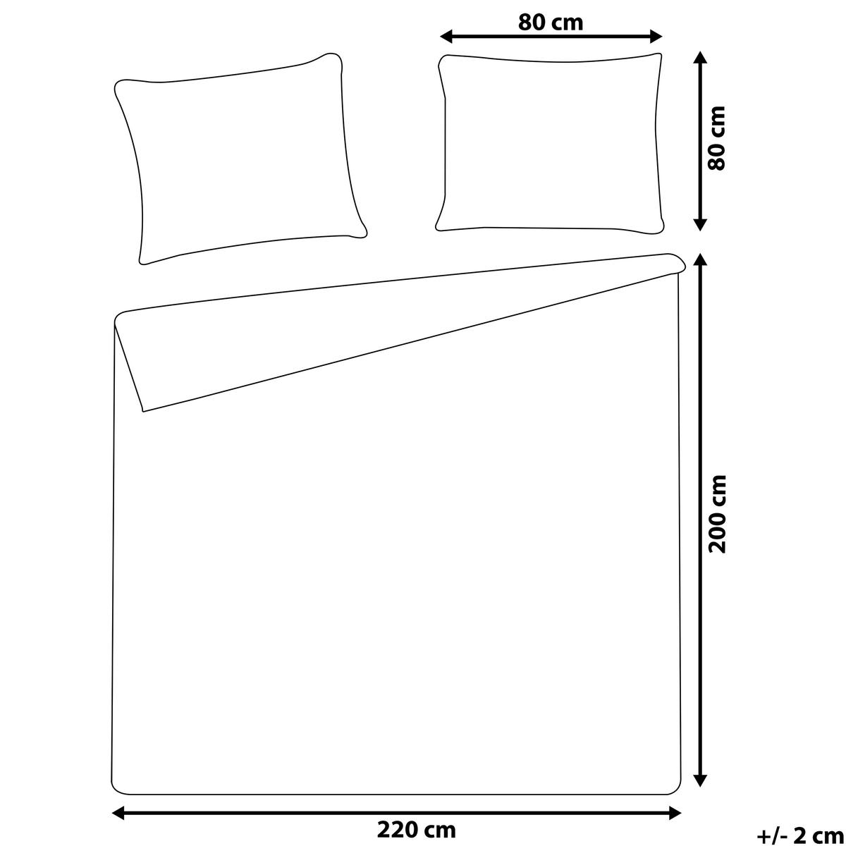 BETTWÄSCHE SET Avondale 200x220 cm - Grau, Textil (200/220cm) - Beliani