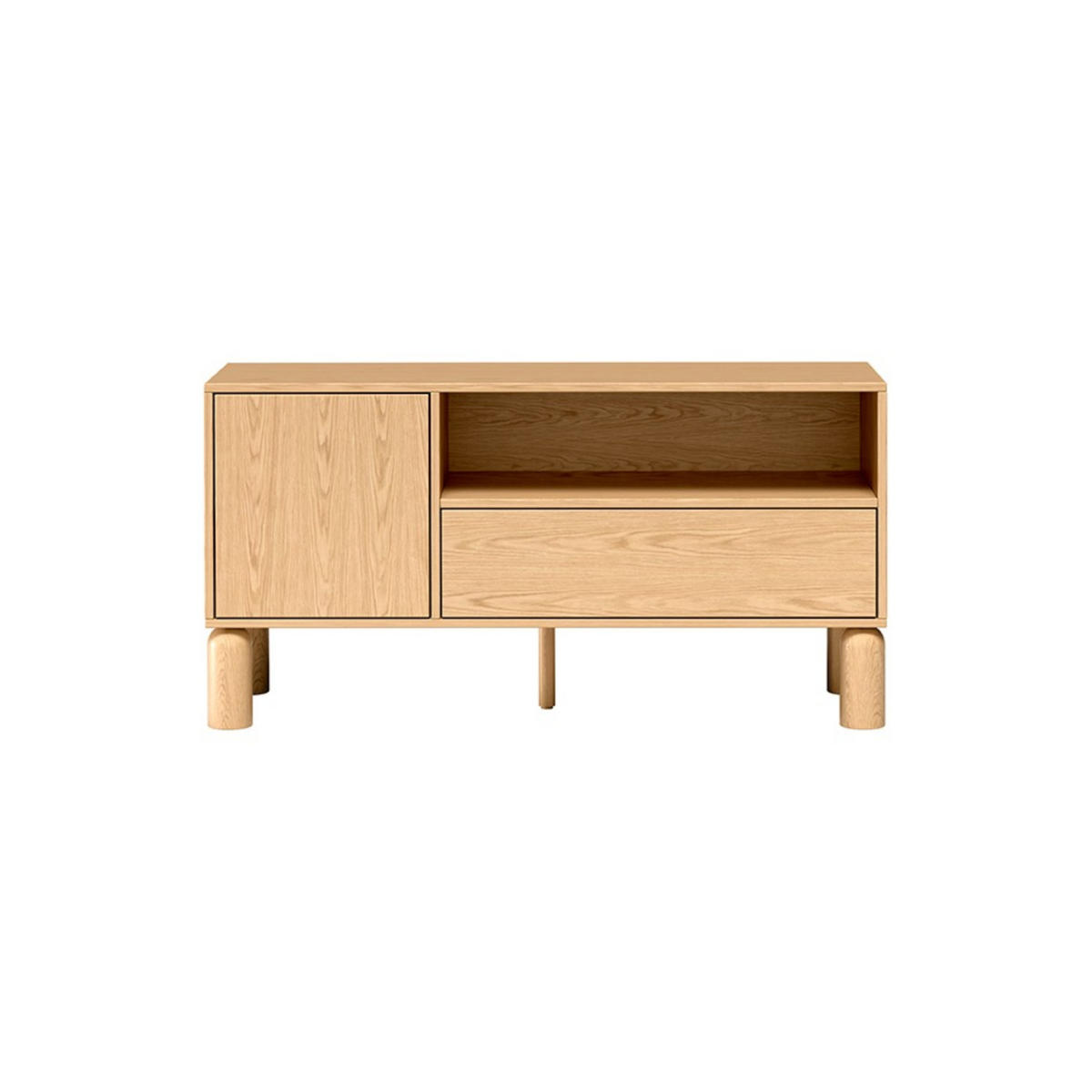 TV-LOWBOARD Sanden SN-5 120 x 61,6 x 40,6 cm Eiche Bookmatch - Eichefarben, Holz/Holzwerkstoff (120/61.6/40.6cm) - Koseto