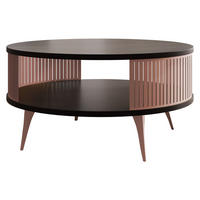 COUCHTISCH Roenni Ember - Schwarz/Bronzefarben, Holzwerkstoff/Metall (75/75/44cm) - MIRJAN24