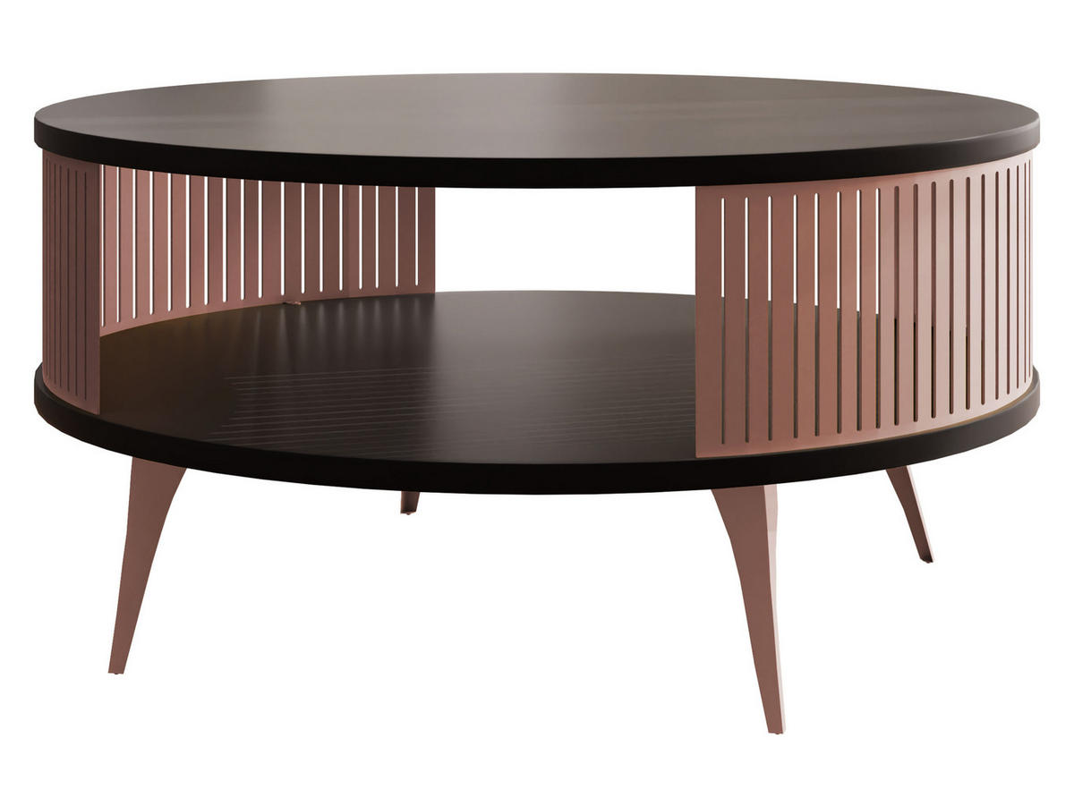COUCHTISCH Roenni Ember - Schwarz/Bronzefarben, Holzwerkstoff/Metall (75/75/44cm) - MIRJAN24