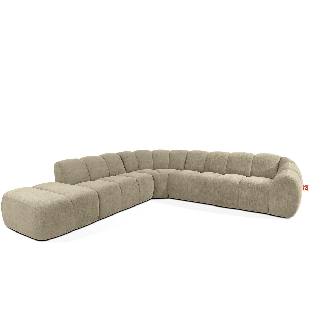 ECKSOFA LINKS FLAVA, Sandfarben - Sandfarben, Holz/Holzwerkstoff (310/314cm) - KONSIMO®