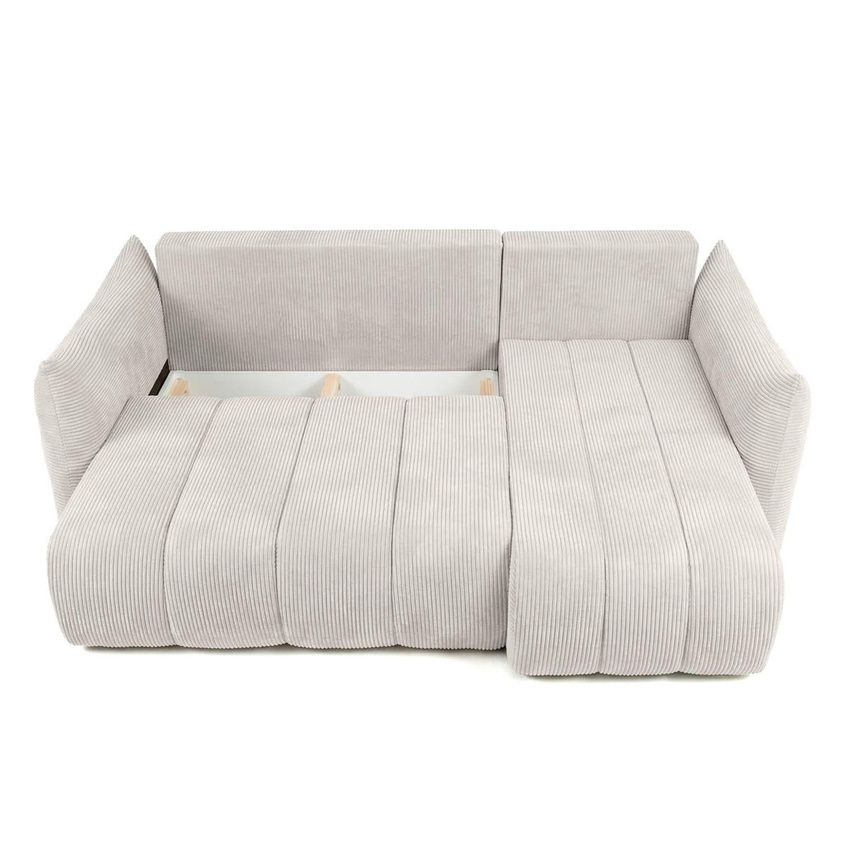 ECKSOFA Ontario Xs Mit Schlaffunktion - Braun, Holzwerkstoff/Textil (226/154cm) - Fun Möbel