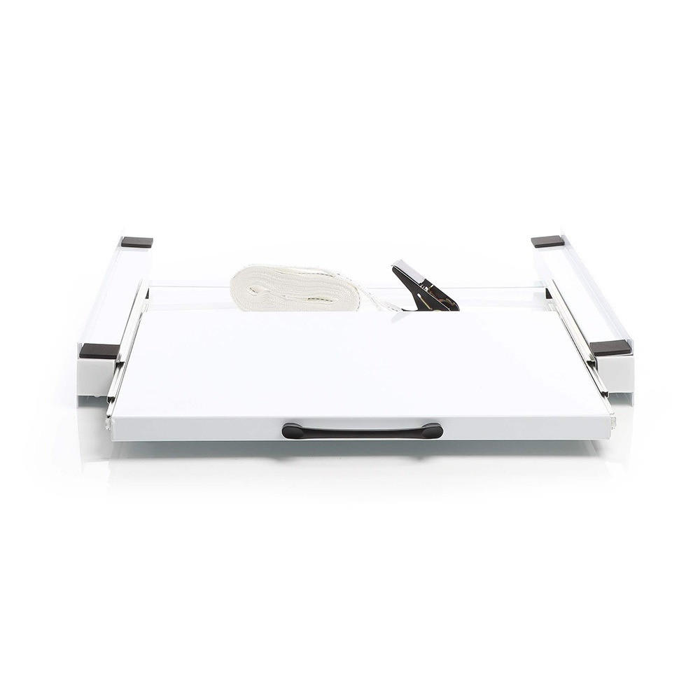 STAPELBAUSATZ für Waschmaschinen- und Trockner mit Auszugswanne - Weiß, Metall (55/7.5/60cm) - IVOL