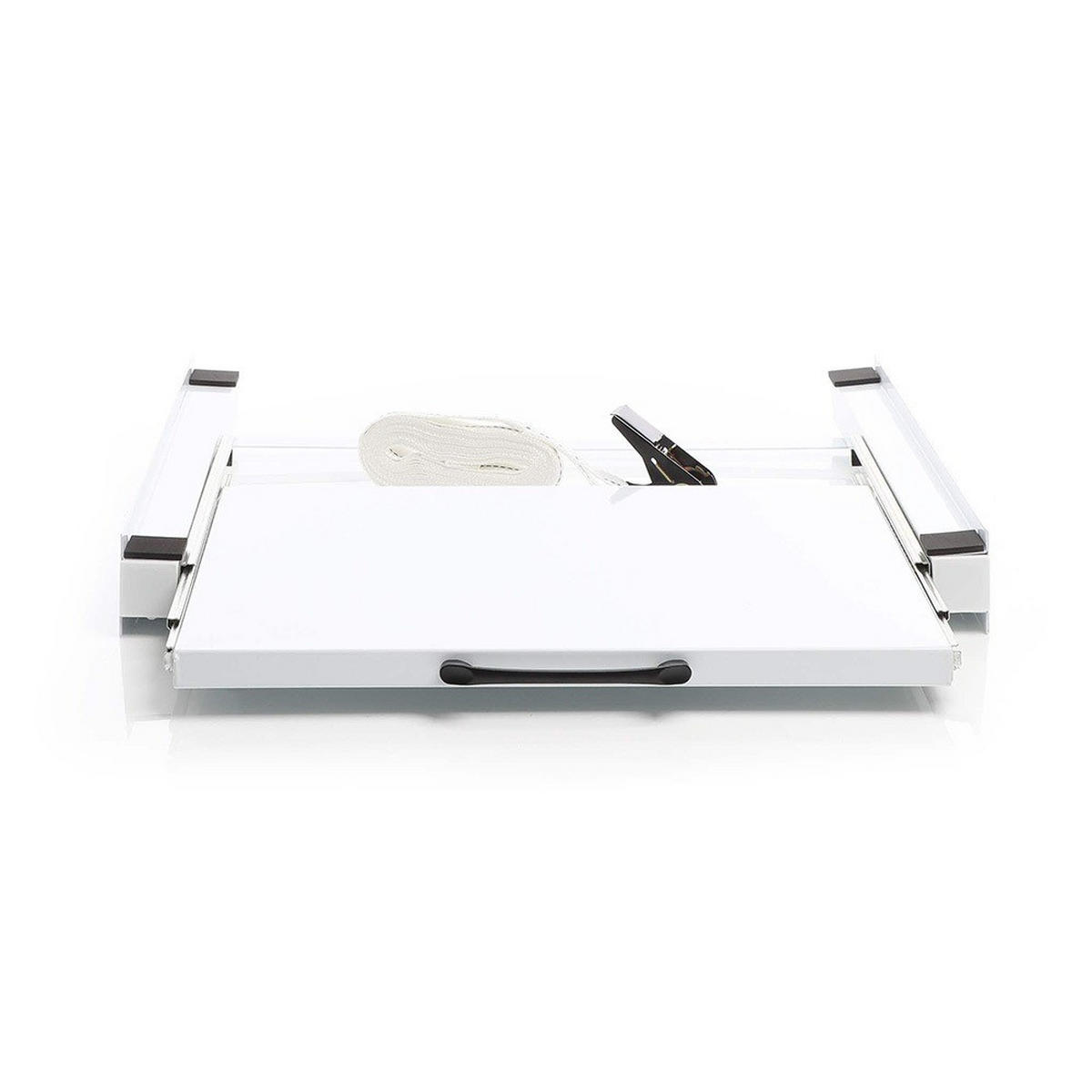 STAPELBAUSATZ für Waschmaschinen- und Trockner mit Auszugswanne - Weiß, Metall (55/7.5/60cm) - IVOL