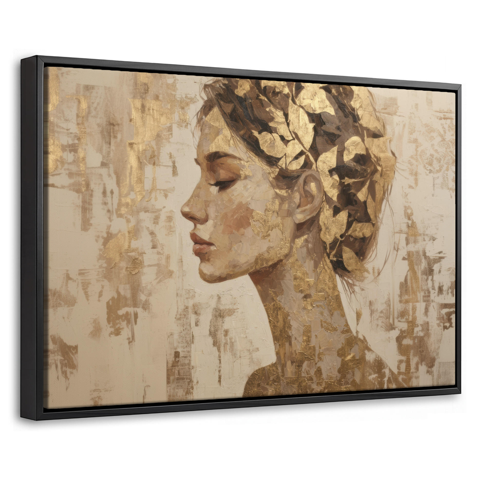 MuchoWow Leinwand Gold 60x40 cm