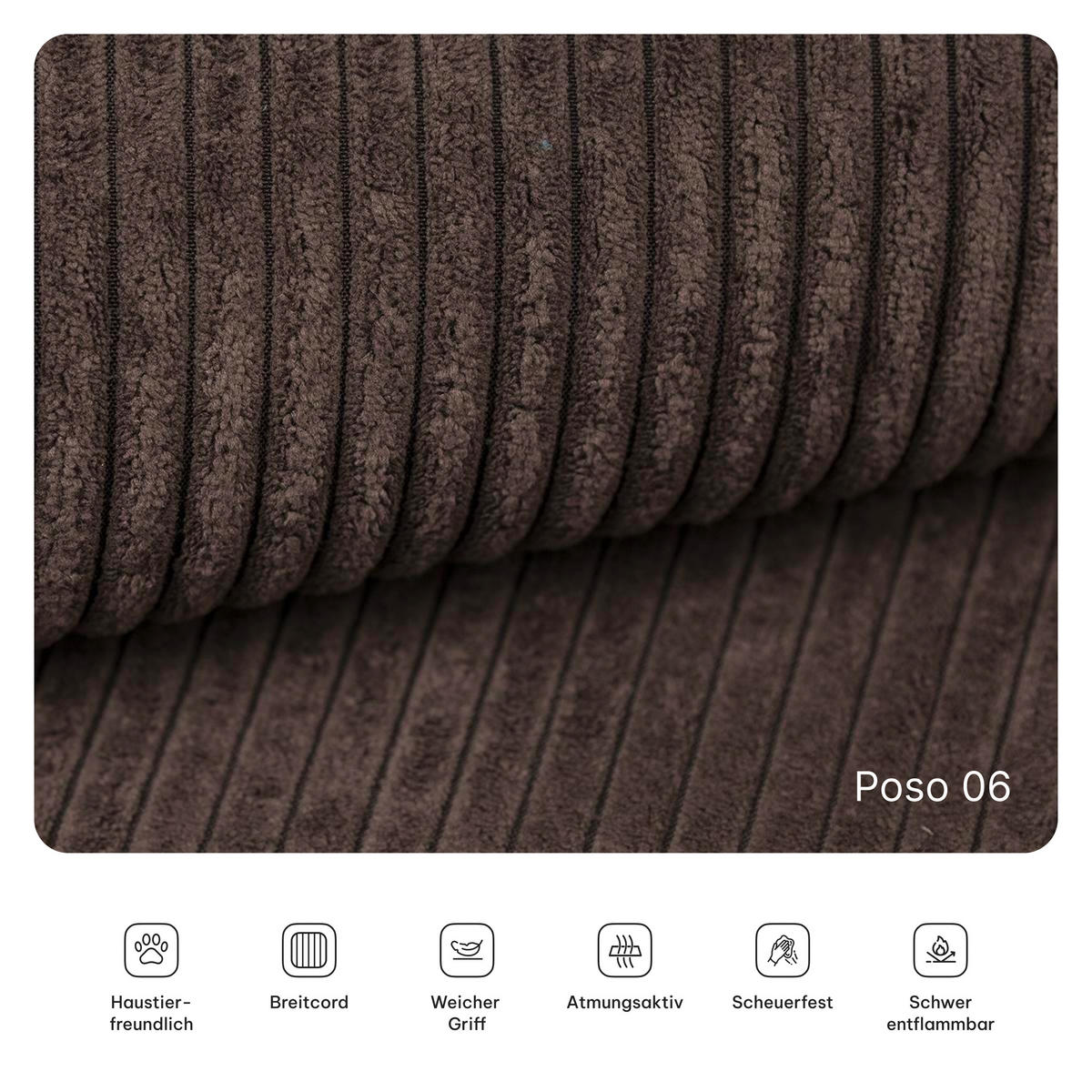 ECKSOFA ANKO modulares Boneless Sofa mit Schlaffunktion Braun Kordstoff - Braun, Textil (270/160cm) - MASSENO