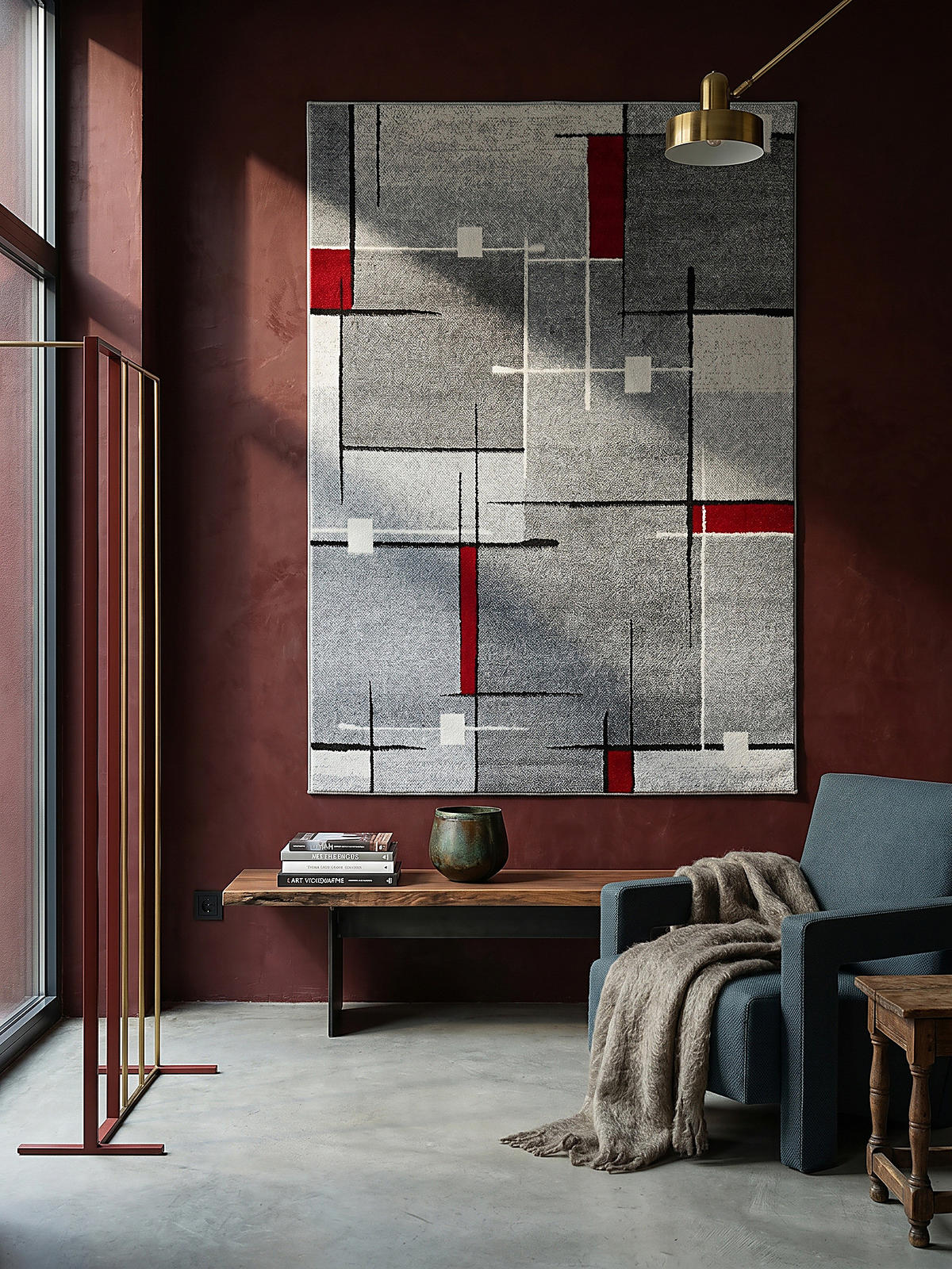 TEPPICH Niederflor Patchwork THUR Polypropylen Grau 80 x 140 cm - Grau, Textil (240/330cm) - KADIMA DESIGN