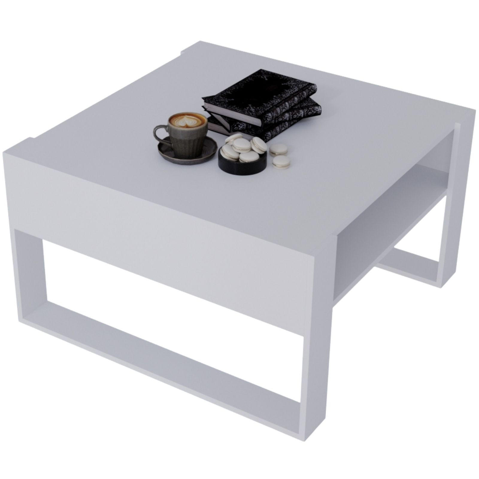 COUCHTISCH Holzwerkstoff rechteckig stabil Weiß 45/71.5/68cm - Weiß, Holzwerkstoff (71.5/68/45cm) - CraftPAK
