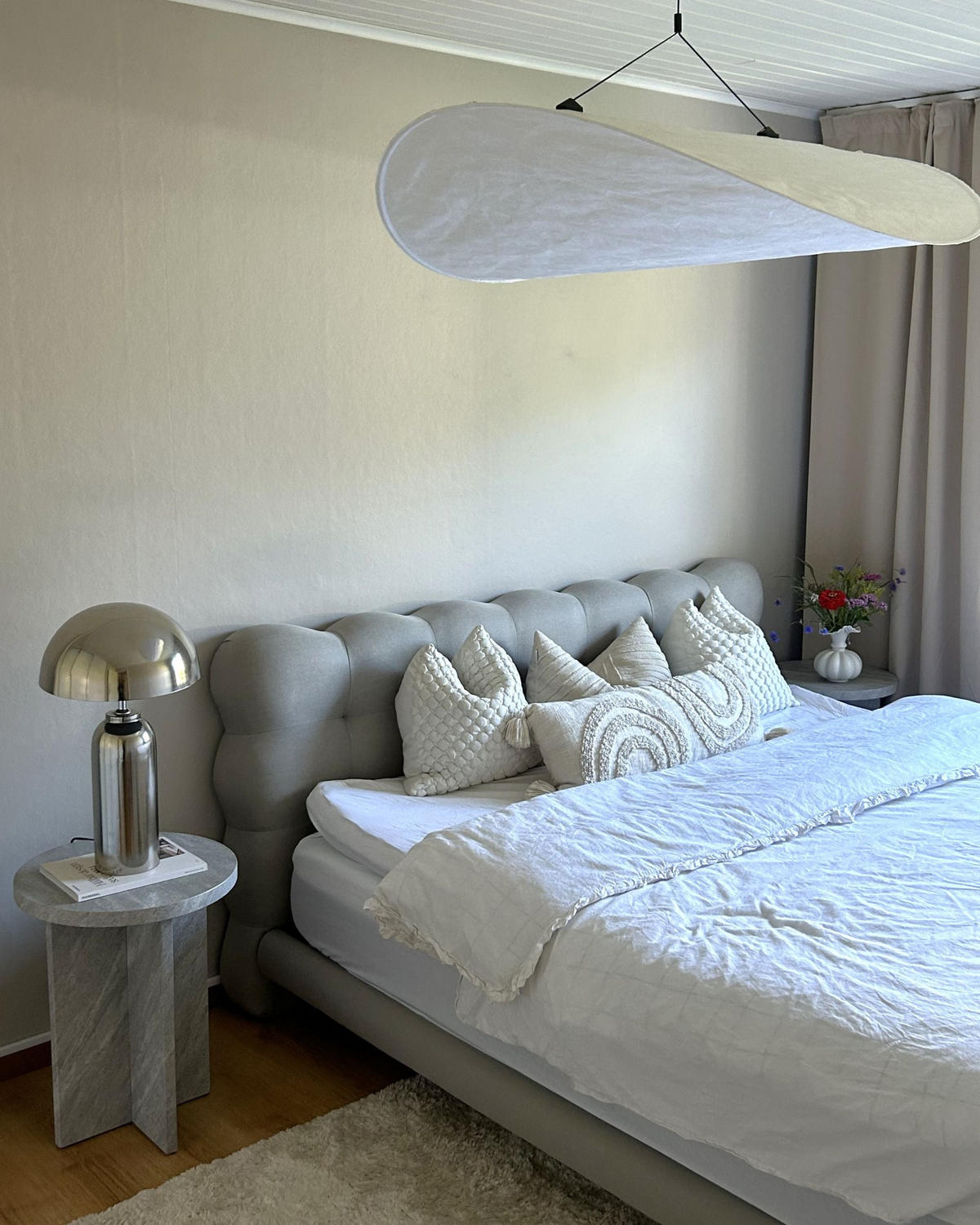 POSTEL s roštem 180/200 cm Látka Béžová Soulisse - béžová, textil (180/200cm) - Beliani