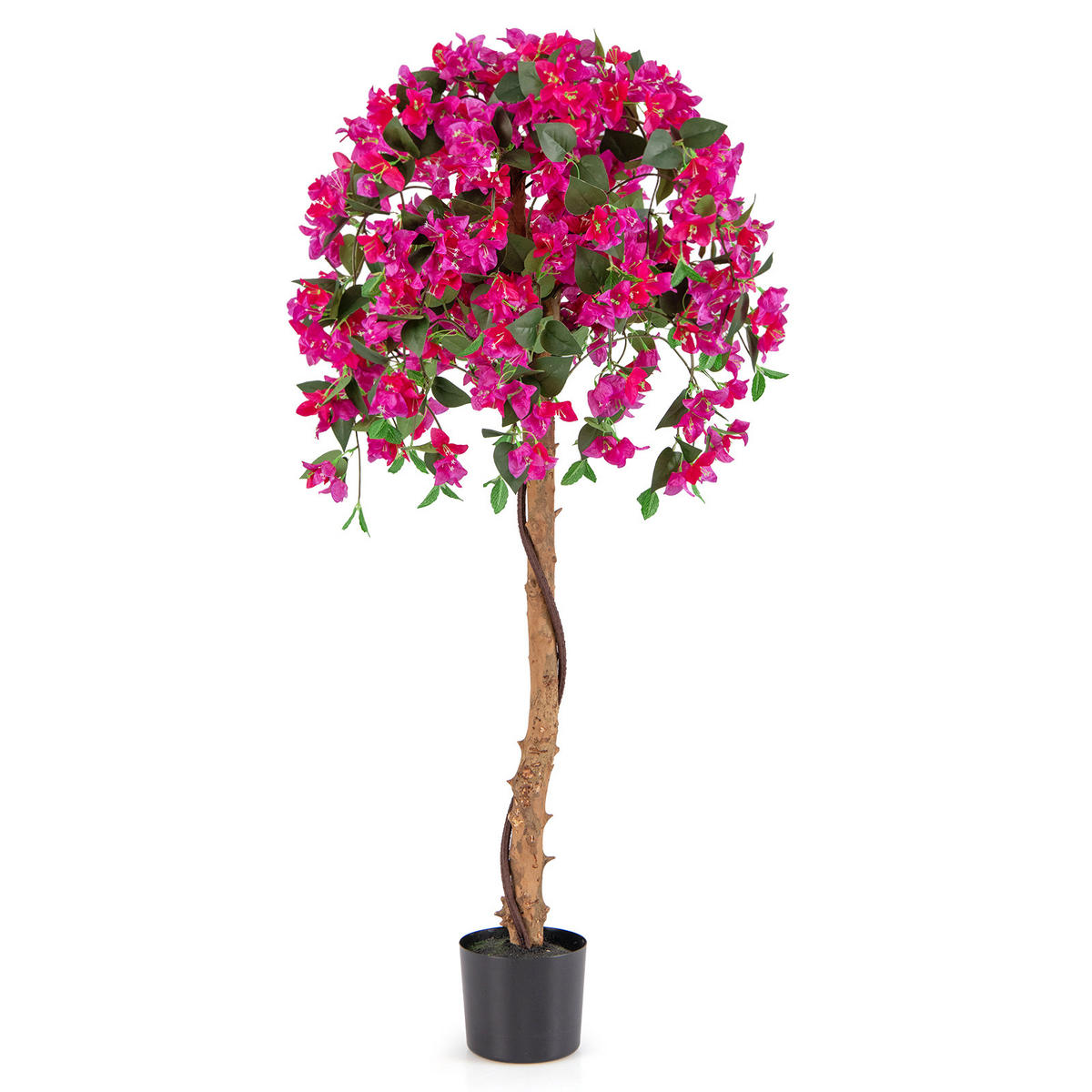 AZALEENBAUM Künstlicher 135 cm rot - Grün, Kunststoff (135cm) - COSTWAY