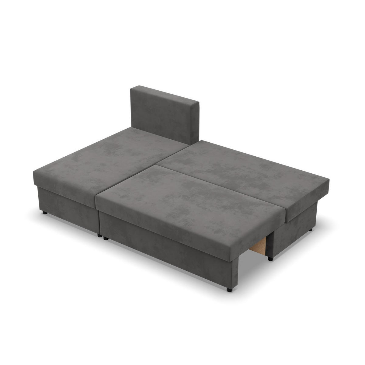 ECKSOFA MIT SCHLAFFUNKTION KEMI Grau/Weiß - Weiß/Grau, Textil (135/201cm) - Mebligo