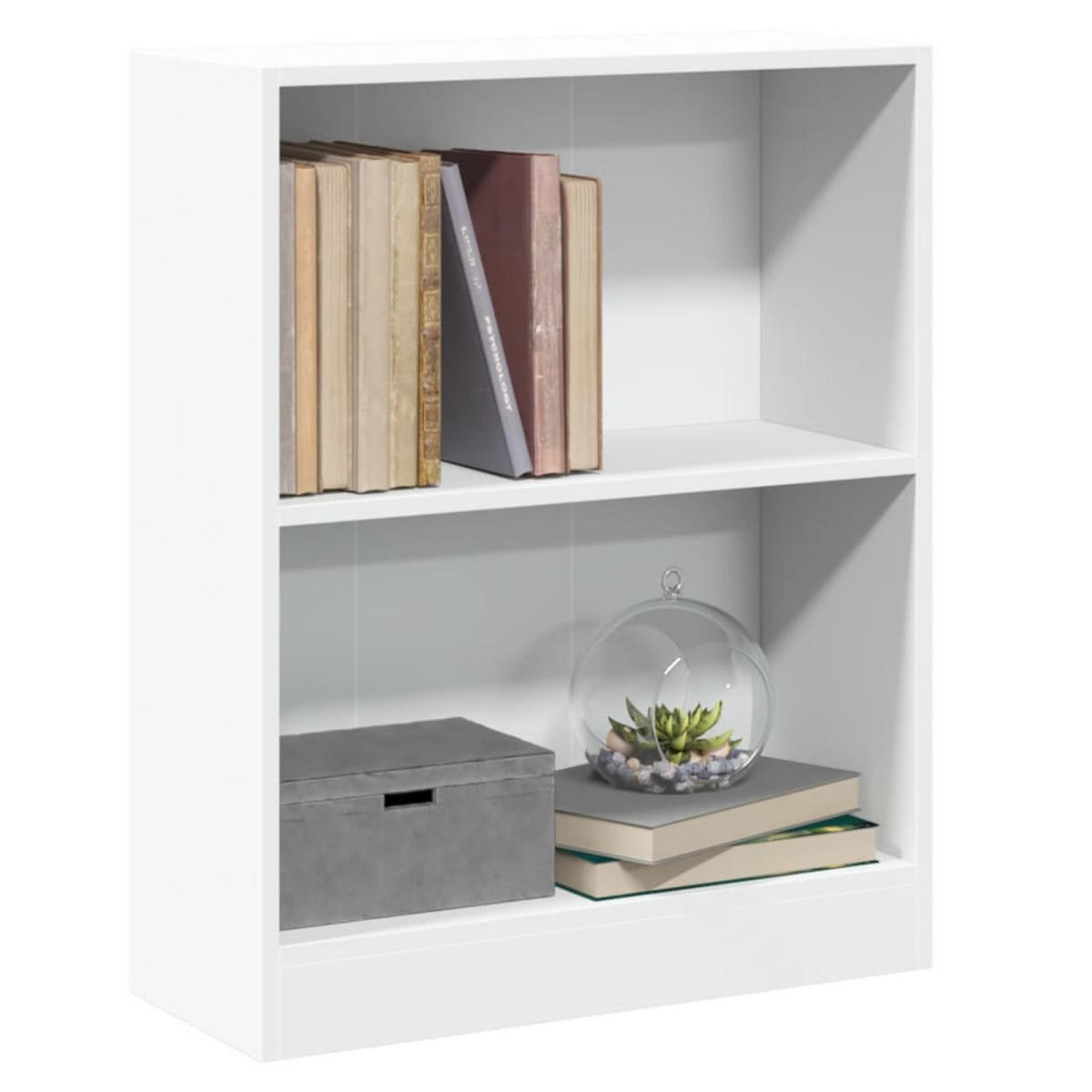 BÜCHERREGAL Weiß 60x24x76 cm Holzwerkstoff - Weiß, Holzwerkstoff (60/76/24cm) - furnicato