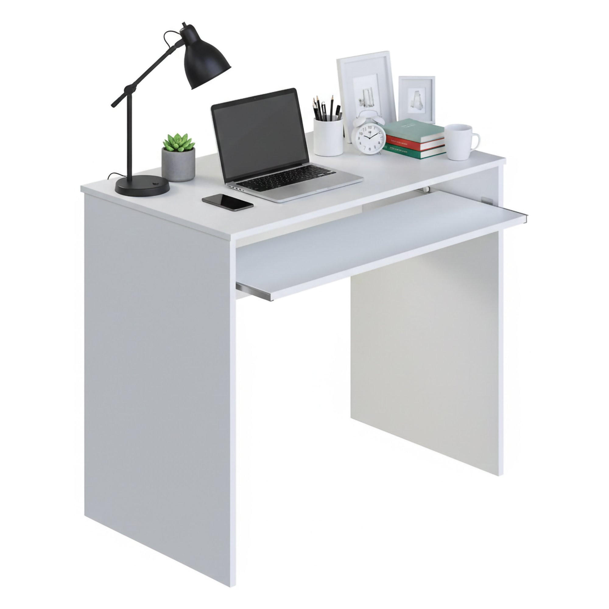SCHREIBTISCH Weiß 54/79/90 cm - Weiß, Holzwerkstoff (54/90/79cm) - DMORA