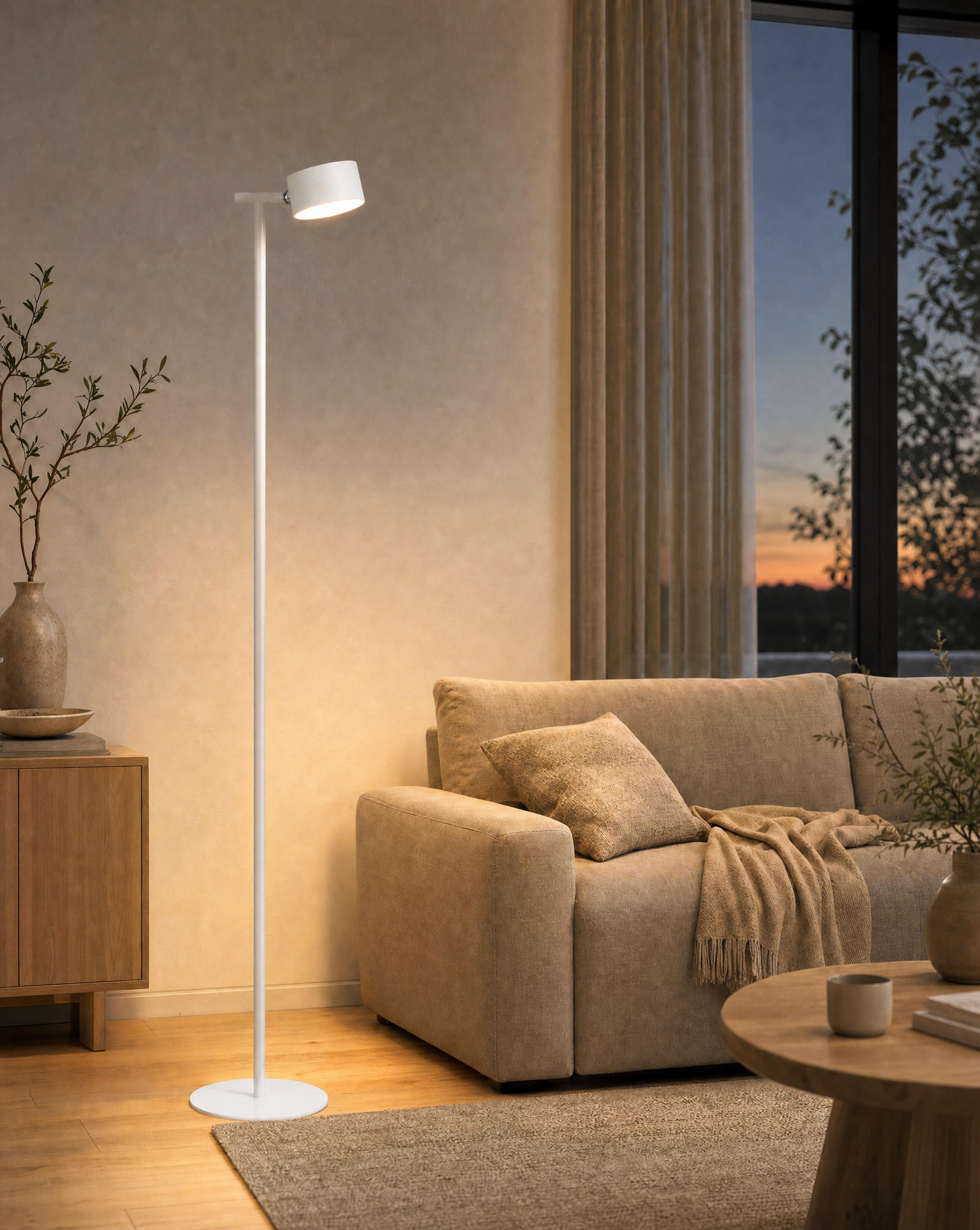 LED-AKKU-STEHLEUCHTE 3 in 1 Weiß Höhe bis zu 120 cm Metall - Weiß, Metall (16/16/120cm) - Northpoint