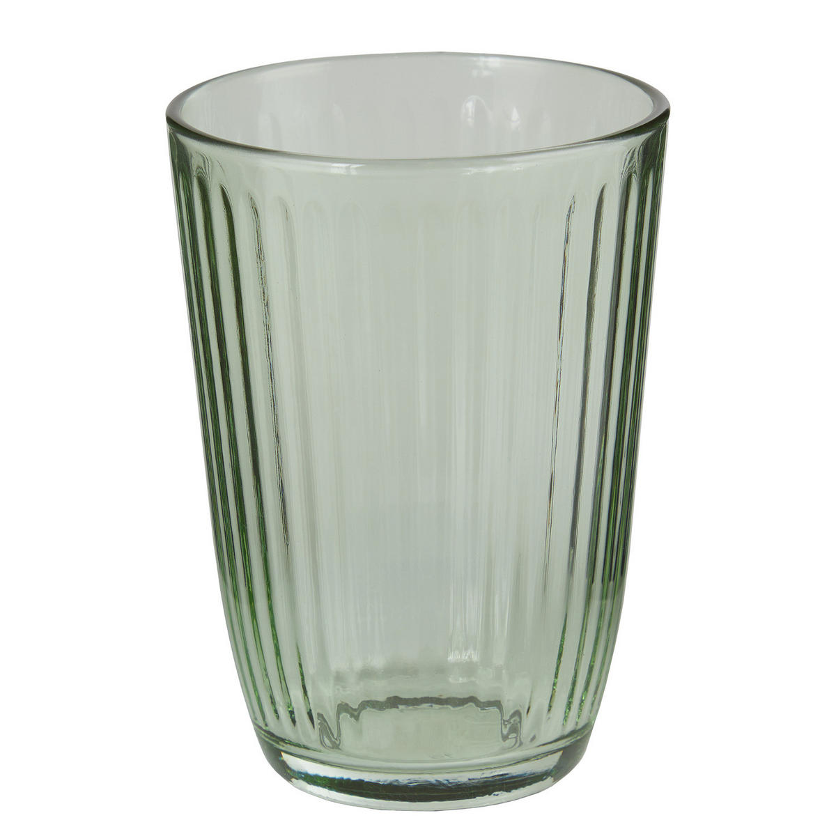 DRINKGLAS (6er Set) Linee - Grün, Glas (0.39L) - BUTLERS