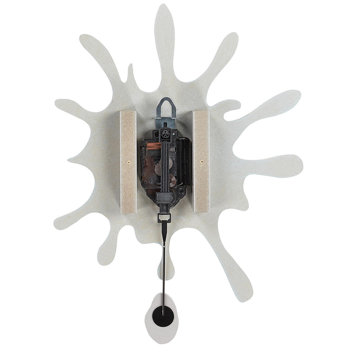 STENSKA URA bela Fully - bela, leseni material (27/37/1cm) - Beliani