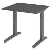 SCHREIBTISCH Serie-XB 80/80/74 cm in Graphitfarben/Graphitfarben - Graphitfarben, Holzwerkstoff (80/80/74cm) - bümö